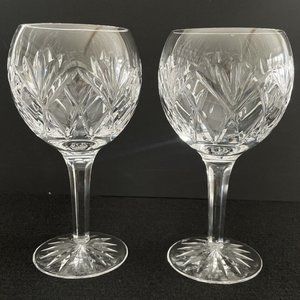 Waterford Crystal Monaghan Pattern Collection Balloon Wine Glass Set OF (2)